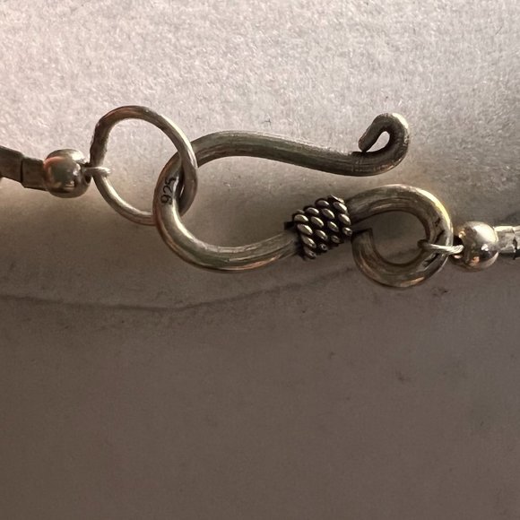 Artisan Black Beaded Seed Pearl 925 Clasp Necklace - Picture 4 of 5